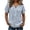 Blue, variant on cocolona Womens Summer Striped Printed Tops Short Sleeve V Neck Loose Shirts Casual Pullover Blouses