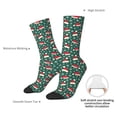 thumbnail image 4 of Pofeuu Santa Hat Joy Green Festive Print Crew Socks, Adult Running Hiking Socks for Youth and Adult, 4 of 6