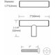 thumbnail image 4 of Perillas de gabinete estilo barra en T, manijas de tocador de material de acero inoxidable para armario de baño de cocina, fácil instalación, acabado en níquel cepillado, orificio único, paquete de 10, 4 of 4