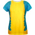 thumbnail image 1 of Halloween Blue & Yellow Parrot Macaw Costume All Over Womens T-Shirt, 1 of 2