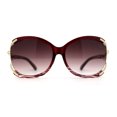 thumbnail image 1 of Womens Rhinestone Jewel Butterfly Exposed Lens Diva Sunglasses Red Burgundy, 1 of 5