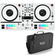 Hercules DJ Control Inpulse T7 White, Limited Edition Bundle with Hercules DJControl Inpulse T7 2-Part Semi-Rigid EVA Travel Bag