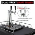 thumbnail image 5 of Kselythan Beer Kegerator, Dual Tap Draft Beer Dispenser & Universal Beverage Cooler Full Size Keg Refrigerator With Shelves Stainless Steel Drip Tray & Raill, 5 of 8