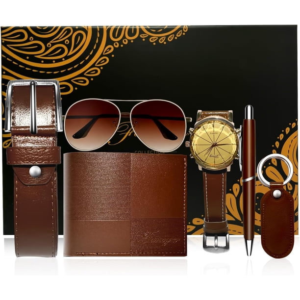 Juego de 6 regalos de cumpleaños para hombres, canastas de regalo para él, caja de regalo para el día del padre, papá, regalo para papá, hombres, marido, amigo, hombre, juego de regalo de