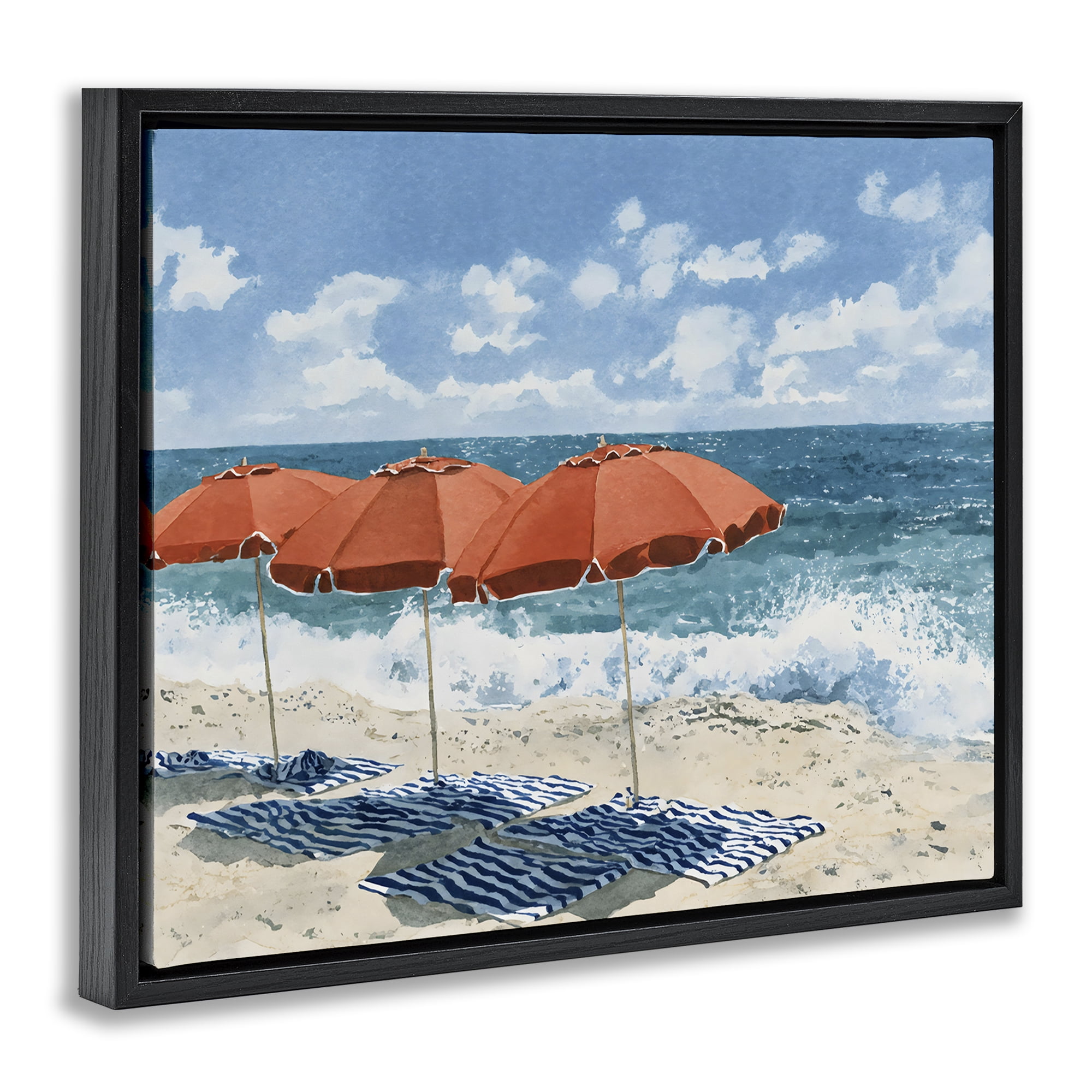 Stupell Industries Shade From The Sun Black Framed Floater Canvas Wall Art, design by Franklyn Gregory