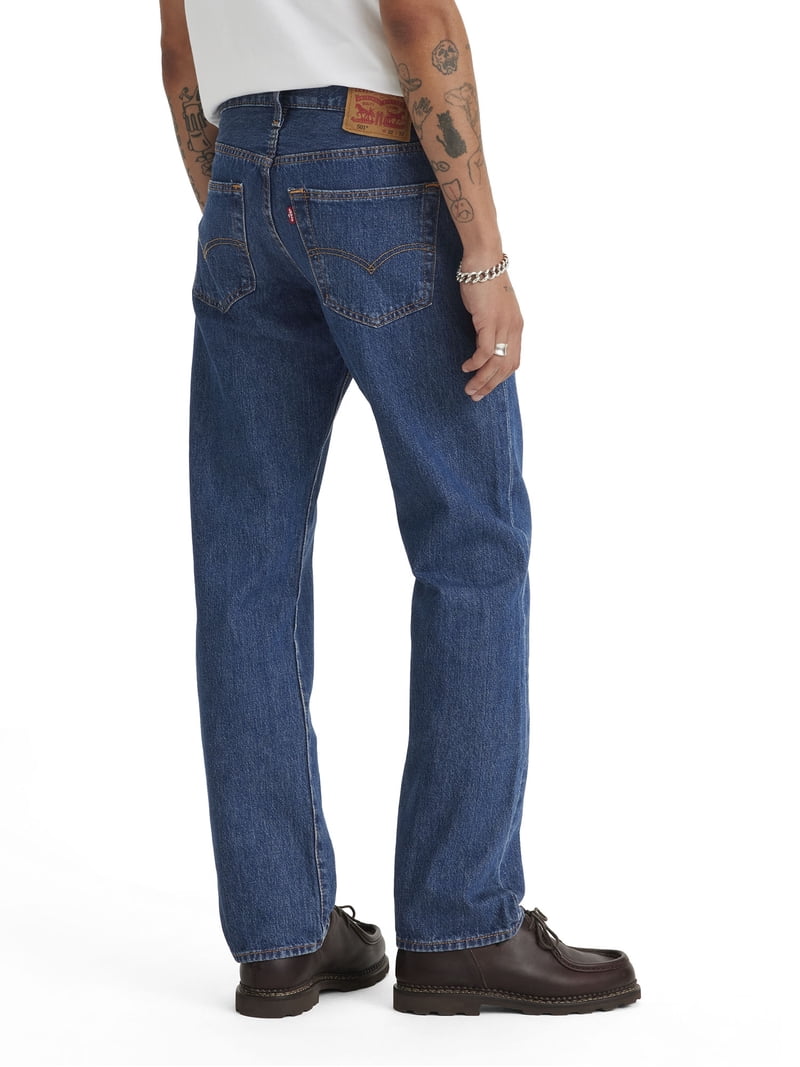 Levi's 501 Men's Straight Leg Jeans, Dark Blue, 34W x 32L, Cotton