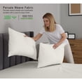 thumbnail image 2 of RUVANTI 100% Cotton Sheets – Split King Size Percale Bedding, Cooling & Breathable, Durable with a Crisp, Soft & Comfortable Feel, 16" Deep Pocket, 5-Piece Set, Ivory, 2 of 7