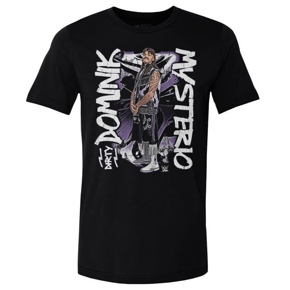 Men's 500 Level Black Dominik Mysterio Grunge T-Shirt