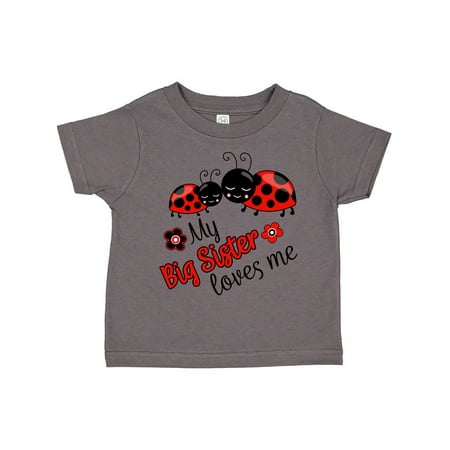 

Inktastic My Big Sister Loves Me with Cute Ladybugs Gift Toddler Boy or Toddler Girl T-Shirt