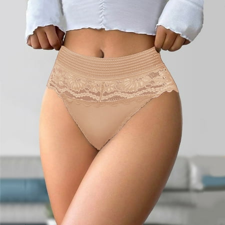 Women s Underwear Microfiber Sexy Triangle Lace No Trace Breathable High Waist Cotton Comfortable Panties Wicking High Waisted Underwear