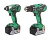 Factory-Reconditioned Hitachi KC18DBFL 18V Lithium-Ion Brushless 2- Piece Combo Kit (Refurbished)