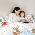 thumbnail image 4 of Manfei Father Christmas 7-Piece Bedding Comforter Set,Xmas Reindeer King Bedding Sets,Happy New Year Bed Sheets For Girls,Microfiber Bedroom Decor Reversible, 4 of 8