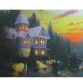 thumbnail image 2 of LED Lighted Victorian Christmas at Sunset Canvas Wall Art 15.75" x 19.5", 2 of 3