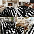 thumbnail image 6 of Eagle Head Washable Living Room Rugs 5'x7', Black American Flag Vintage Stripes Animal Low Pile Throw Large Area Rugs Non-Slip Sturdy Edge Binding Carpet for Dining Room Bedside Kitchen, 6 of 9