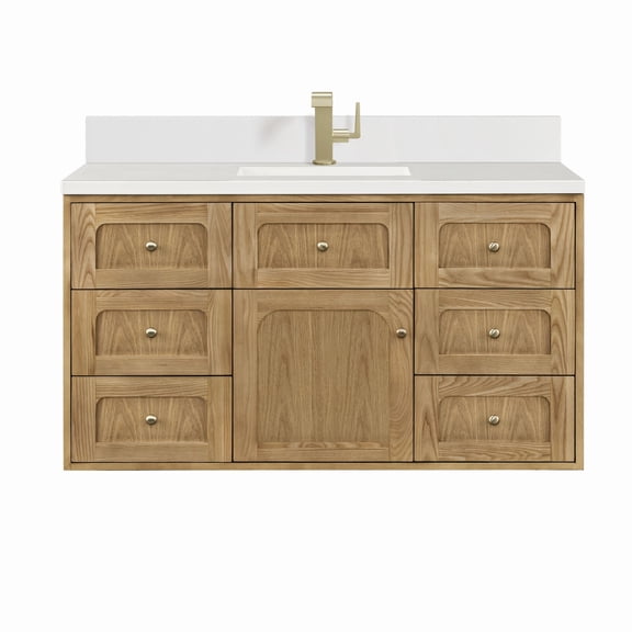 James Martin Vanities 545-V48-1Wz Laurent 48" Single Basin Poplar Wood Vanity Set - Light