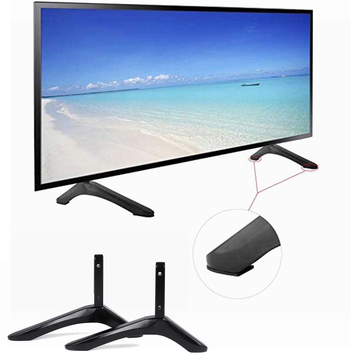 TV Stand Base Universal Tabletop Pedestal Mount 40-65" LCD LED TV Flat Screen 