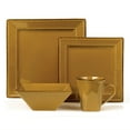 thumbnail image 2 of 16 Piece Square Beaded Stoneware Set by Lorren Home Trends, Mocca, 2 of 5