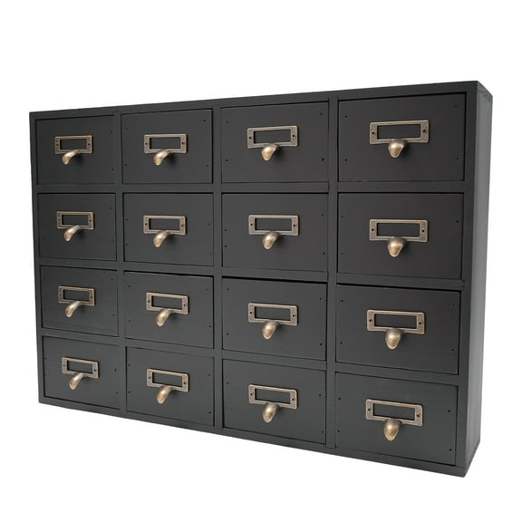 Peakora Stylish and Durable Desk Apothecary Cabinet with 16 Drawers, Perfect for Organizing Small Office Essentials, Cables, and Medicinal Herbs