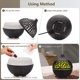 thumbnail image 5 of Humidificador de color de grano de madera oscura de 180 ml, humidificador de aroma ultrasónico USB con 7 luces LED de colores difusor de aroma para dormitorio, yoga, oficina JM, 5 of 5