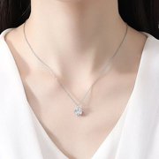 925 Sterling Silver Hainan Sapphire Pendant Necklace, Light Blue Oval Gemstone, Women's Fine Jewelry-Golden