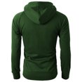 thumbnail image 4 of H2H Mens Casual Slim Fit Hoodie Zip-Up Long Sleeve Active Jersey Jackets (KMOHOL019), 4 of 6