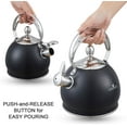 thumbnail image 6 of Creative Home 2.5 Qt Stainless Steel Whistling Tea Kettle, Opaque Black, 6 of 7