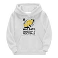 thumbnail image 3 of MEZZALL Casual Teen Football Sweatshirt Vintage Spring Sports Retro Kids Boys Girls Rugby Hoodie Pullover Tops Lovely Toddler Dailywear, White, 5-6 Years, 3 of 3