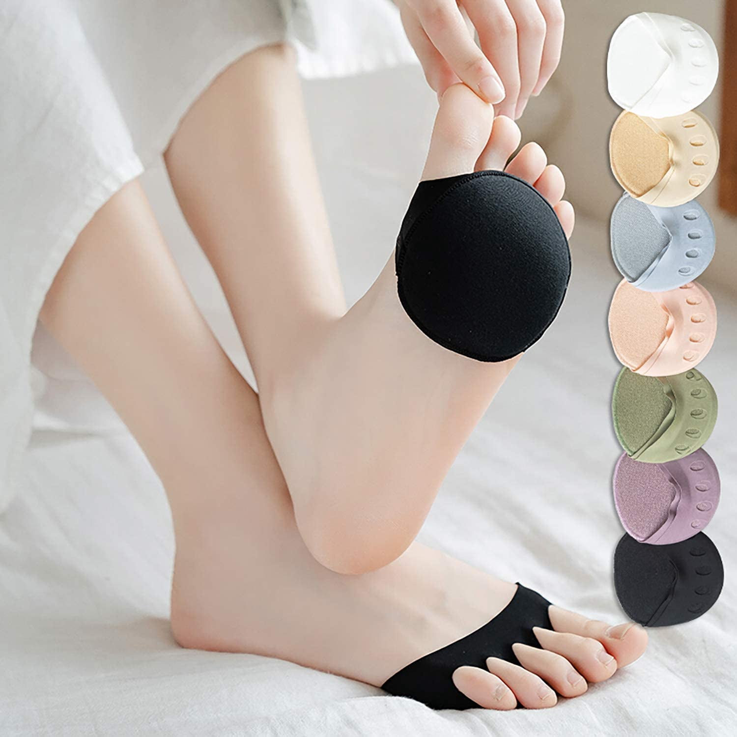 Pairs Soft Honeycomb Fabric Foot Pads, Reusable Ball of Foot