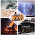 thumbnail image 3 of Emergency Weather Radio - AM/FM/NOAA Hand Crank Radio , 2000mAh Portable Solar Power Bank, Multi-Function Flashlight & SOS Alarm for Outdoor Indoor Emergencies (Green), 3 of 7