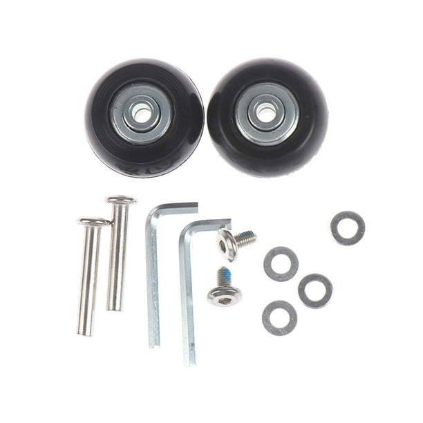 2 ruedas de repuesto para maletas, duraderas y silenciosas, kit de herramientas de reparación. 43 mm