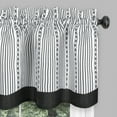 thumbnail image 3 of Simple Elegance by Ben&Jonah Laurel Window Curtain Valance - 58"W x 14"L - Black/White, 3 of 3