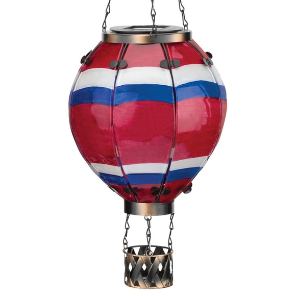 Farol solar con forma de globo aerostático Regal Art & Gift, impermeable