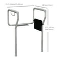 thumbnail image 2 of Barre de Sécurité pour Toilette pour Aînés 300 Lb Cadre Hauteur et Largeur Réglables Accoudoirs Rembourrés Poche de Rangement, 2 of 6
