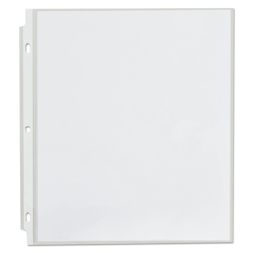 Universal Top-Load Poly Sheet Protectors, Std Gauge, Nonglare, Clear, 50/Pack -UNV21126