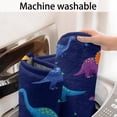thumbnail image 5 of Dark Blue Dinosaurs Colorful Pattern Bathroom Rugs Mat,Non Slip Microfiber Bathroom Rug,Rubber Backing,Soft Bathroom Mats for Bathroom Floor,Tub and Shower,47x17in(120x43cm), 5 of 5