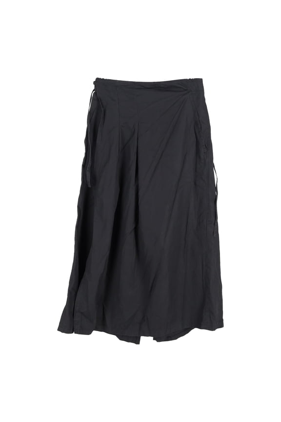 Pre-Owned Y's by Yohji Yamamoto Skirt Accent Wide-Leg Trousers in Black Cotton