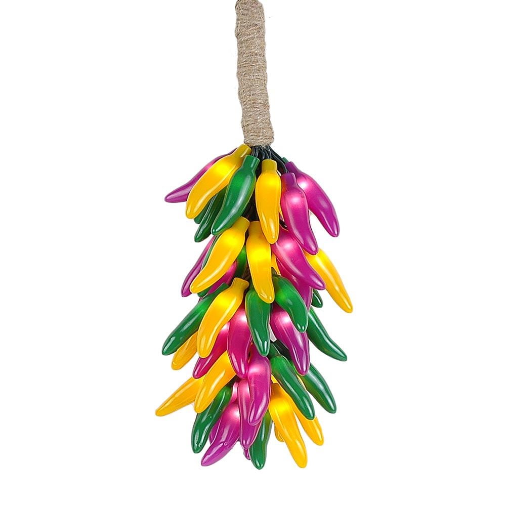 Novelty Lights CPCLUSTER Chili Pepper Clustered Mardi Gras Mini Light