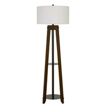 Cal Lighting, 150W 3 Way Bilzen Ash Wood Tripod Floor Lamp