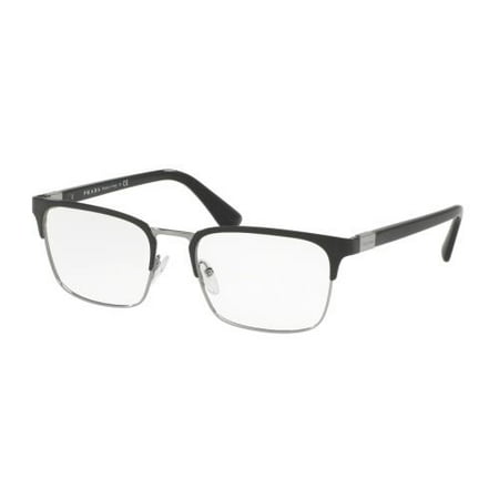 PRADA Eyeglasses PR54TV 1AB1O1 Black/Gunmetal 53MM