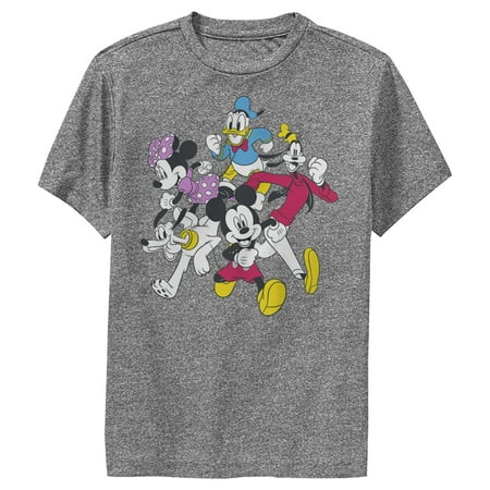 Boy s Mickey & Friends Mickey & Friends Run Performance Graphic Tee Charcoal Heather X Large