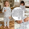 thumbnail image 5 of Bysome Girls Outfit Set Graphic Print Long Sleeve Crew Neck Tops With Pants Outfit Casual Girls Set Size 2-3 Years White, 5 of 9