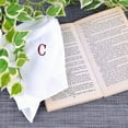thumbnail image 4 of 3-Piece Pure Cotton Initial Letter Embroidered Handkerchiefs, C, 4 of 7