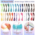 thumbnail image 2 of ZheElen 30 Pcs Cordon Polyester Multifonctionnel Large Application pour Bijoux Faits Main pour Bracelet, 2 of 6