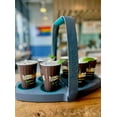 thumbnail image 3 of Reusable 6 Cup Drink Carrier with Comfortable Handle Foldable & Portable Drink Caddy with Handle for Coffee Runs, Takeout, Uber Eats & DoorDash Delivery, Secure for Hot & Cold Cups, 3 of 3