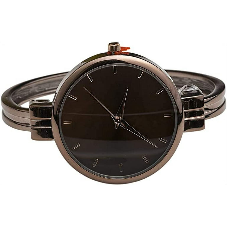 Women\'s Copper Analog Quartz Metal hinged Bangle Pearl Cuff Bracelet Wrist Watch Amazon.com: Blekon Original Mother of Pearl Cuff Bracelet  main image 3
