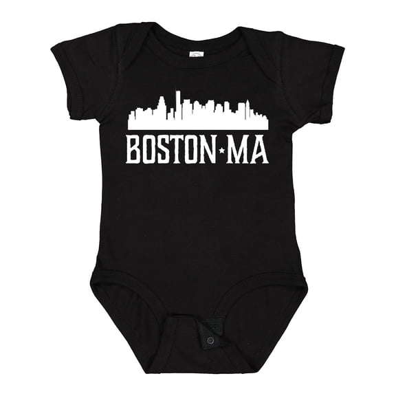 Inktastic Boston Massachussetts Skyline City Silhouette Boys or Girls Baby Bodysuit