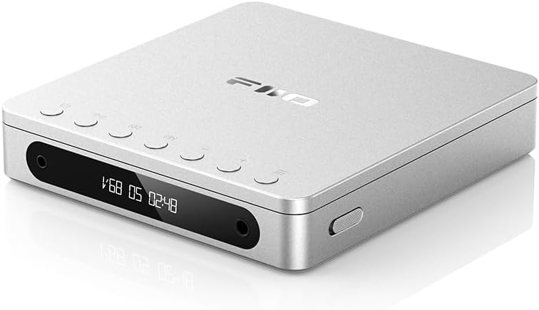 FiiO DM13 Multifunctional Portable Stereo CD Player with Long-Lasting Battery, Supports USB Ripping, Optical/coaxial/3.5mm/4.4mm outputs (Silver)