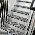 thumbnail image 5 of 15PCS Non-Slip Carpet Stair Treads, 8x30in Polyester Anti-Skid Indoor Runner with Reusable Adhesive, Safe for Kids Elders Pets, Easy Clean,Gray, 5 of 8