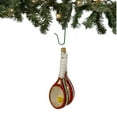 thumbnail image 2 of Pinnacle Peak Trading Red Tennis Rackets with Ball Polish Blown Glass Hanging Christmas Tree Ornament 4.5 inch, 2 of 5