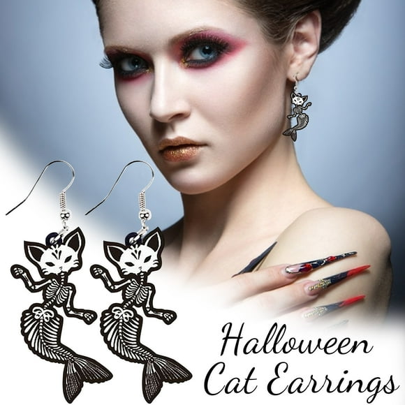 Up to 65% Off Halloween Earrings Funny Jewelry Pumpkin Spider Bat Ghost Ear Hook Earrings Necklace Rings Earring Jewelry on Clearance